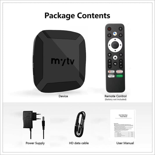 V96Q MY TV 4k Android TV Box Android 13.0 4GB+32GB with Remote Dual Band WIFI Amlogic S905 IPTV Smart Set Top Box