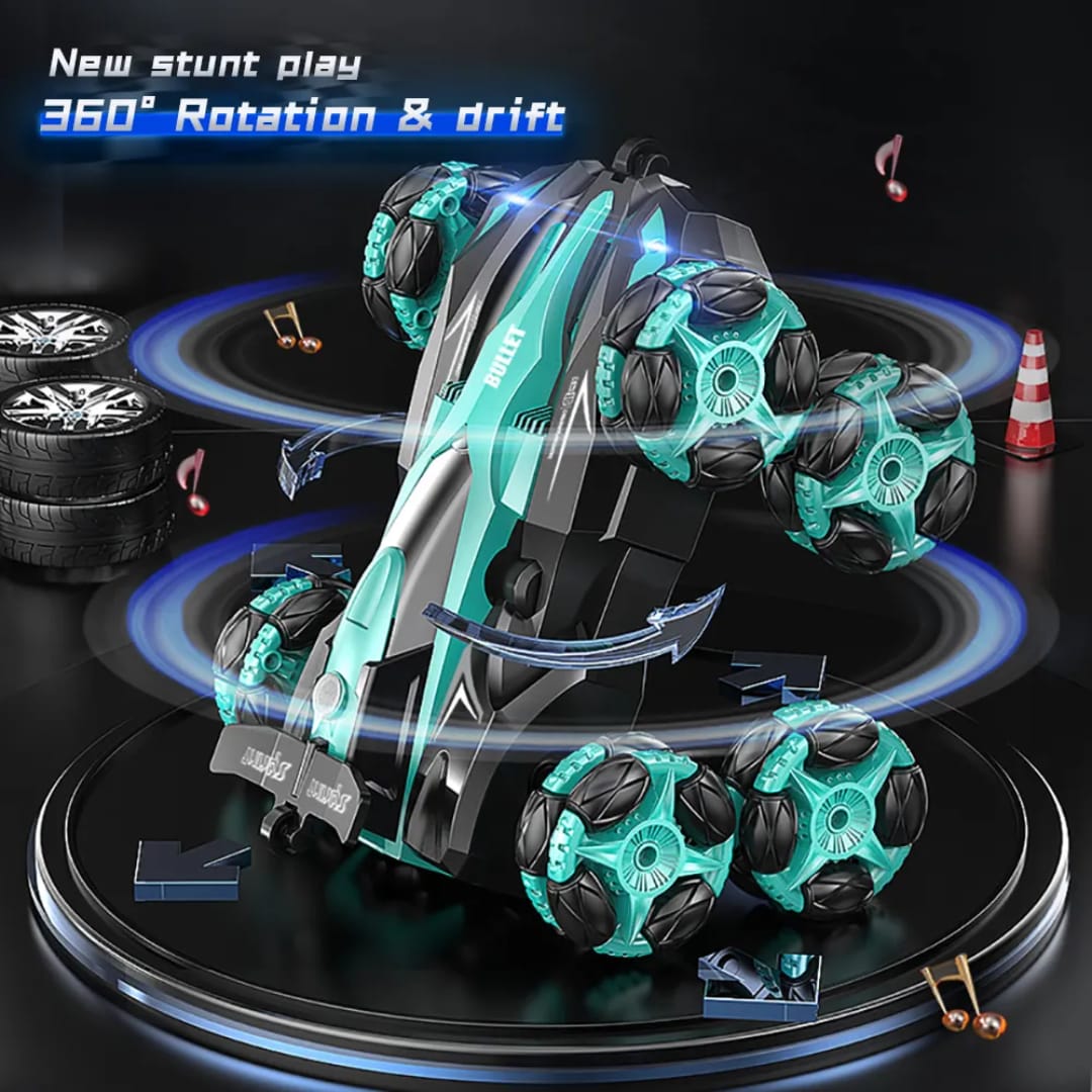 8WD 2.4 G Remote-Controlled Drifting Stunt car, Gesture Sensing with Music and Lighting Drifting Car
