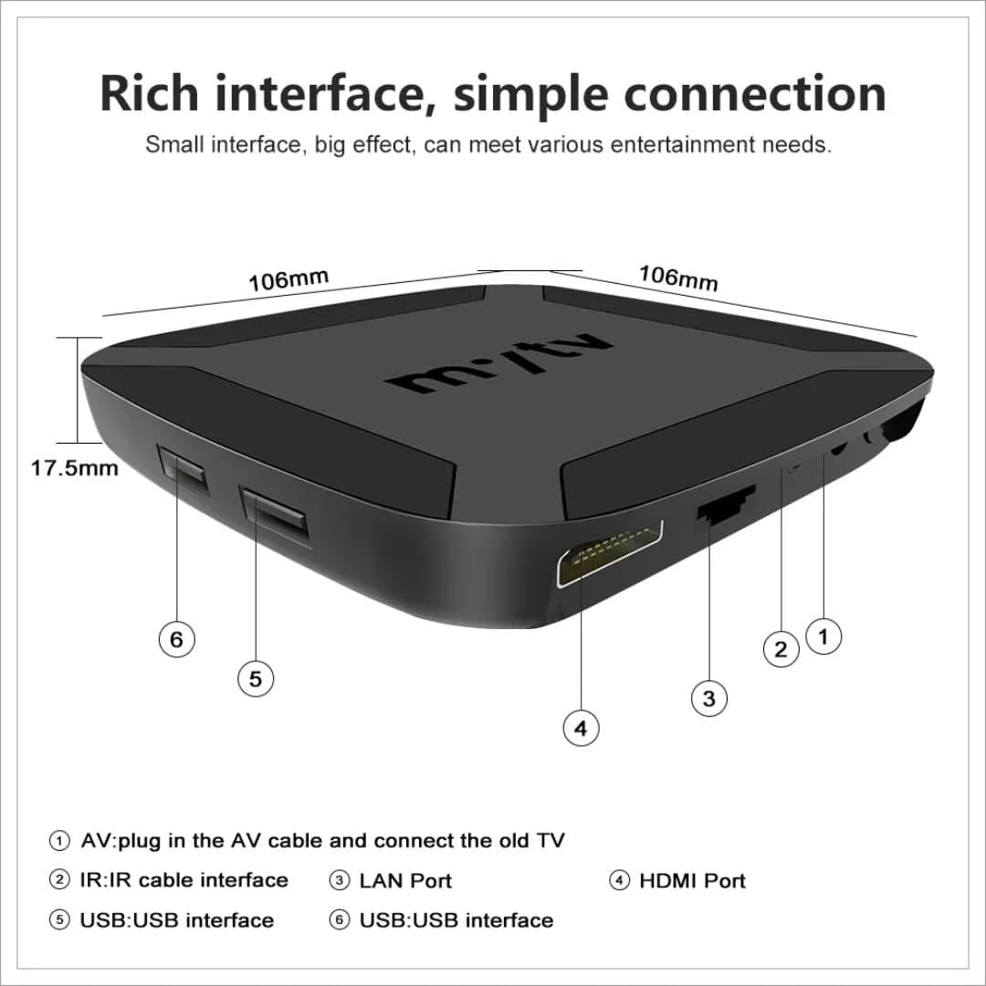 V96Q MY TV 4k Android TV Box Android 13.0 4GB+32GB with Remote Dual Band WIFI Amlogic S905 IPTV Smart Set Top Box