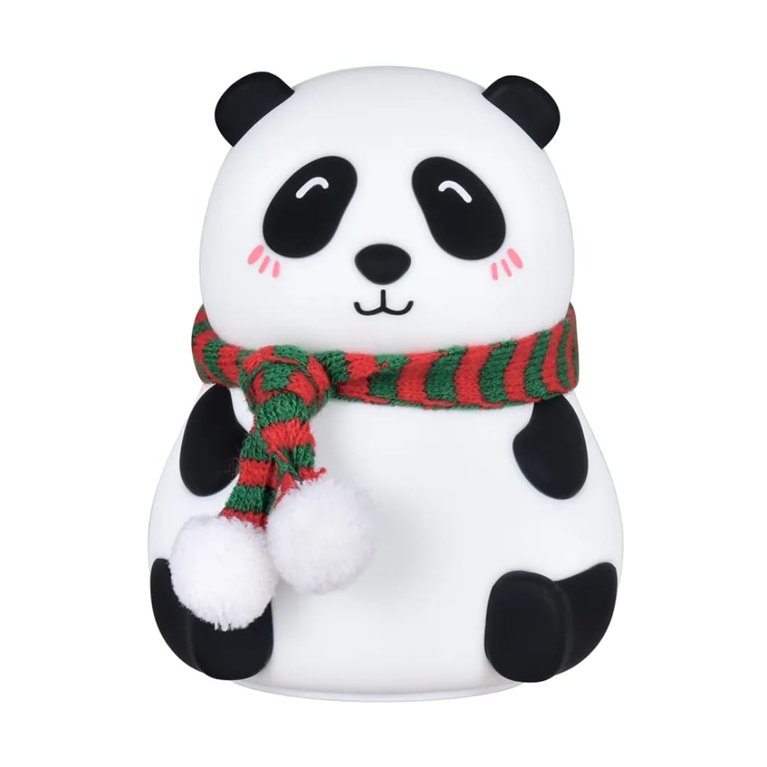 Cute Panda Silicon Night Lamp 7 Colour Changing Light for Kids Bedroom, USB Rechargeable