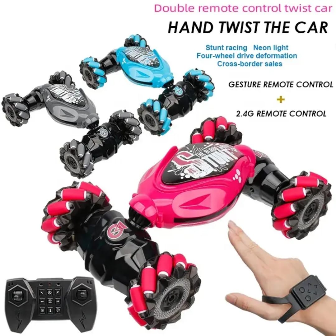 4WD 2.4GHz Gesture Sensing Twist RC Stunt Car Remote Control Off-Road Toy