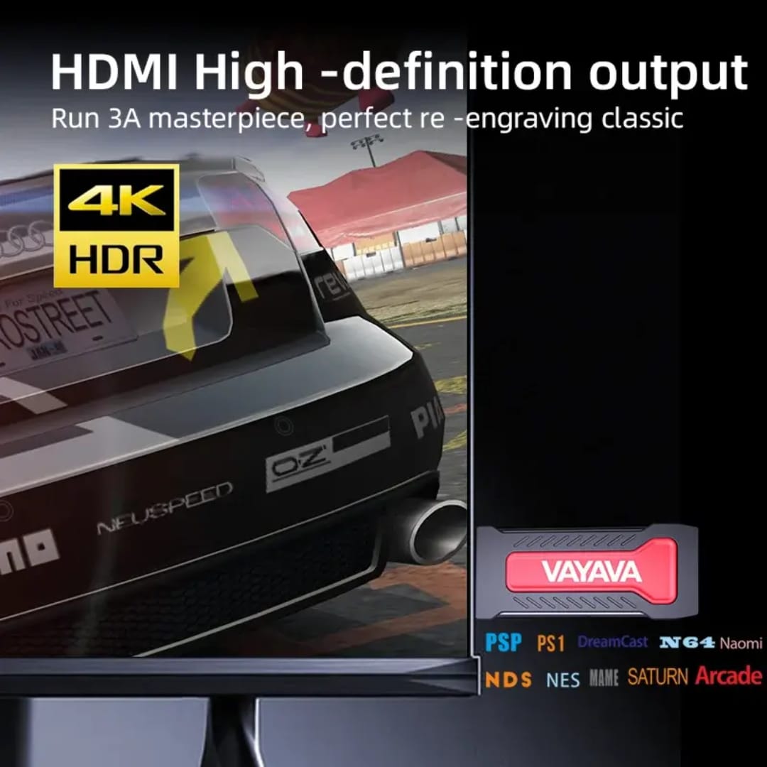 GD 30 4K Wireless Gamestick With 35000+ 3D Games And 2.4g Wireless Double Controller - 64 GB