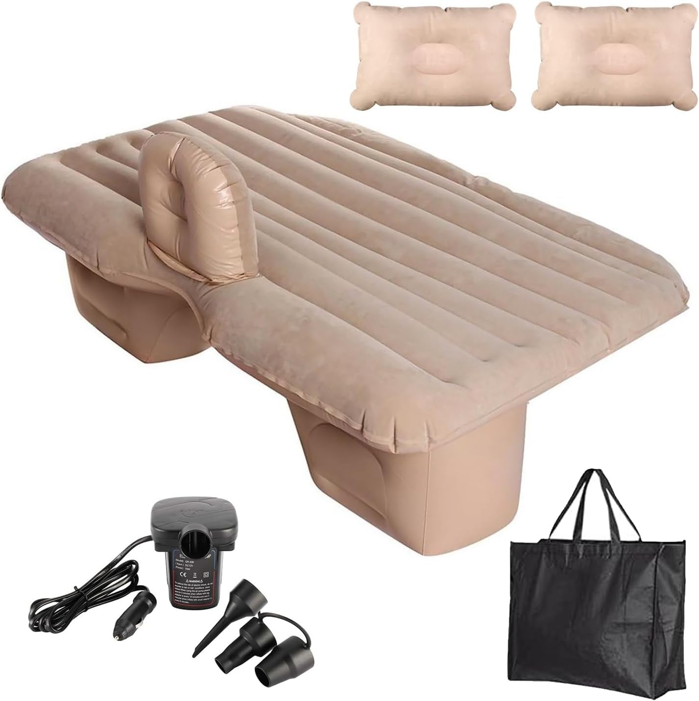 Car Air Mattress,Car Inflatable Bed Portable Camping Air Mattress W/ 2 Air Pillows,2 Repair Kits & 1 Air Pump