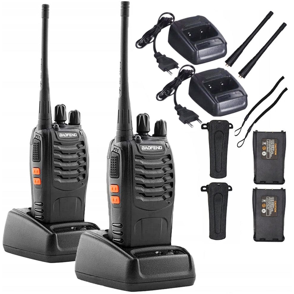 Baofeng (2pcs Pack) BF-888S Walkie Talkie 2 Way Radio Long Range 16CH UHF 400-470MHZ