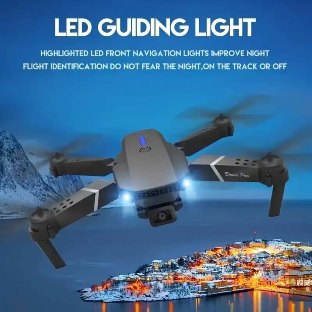 E88 Drone with Camera 4k HD wide angle drone real time transmission beginner drones, 360° Flip Headless Mode Remote Control Toy Drone