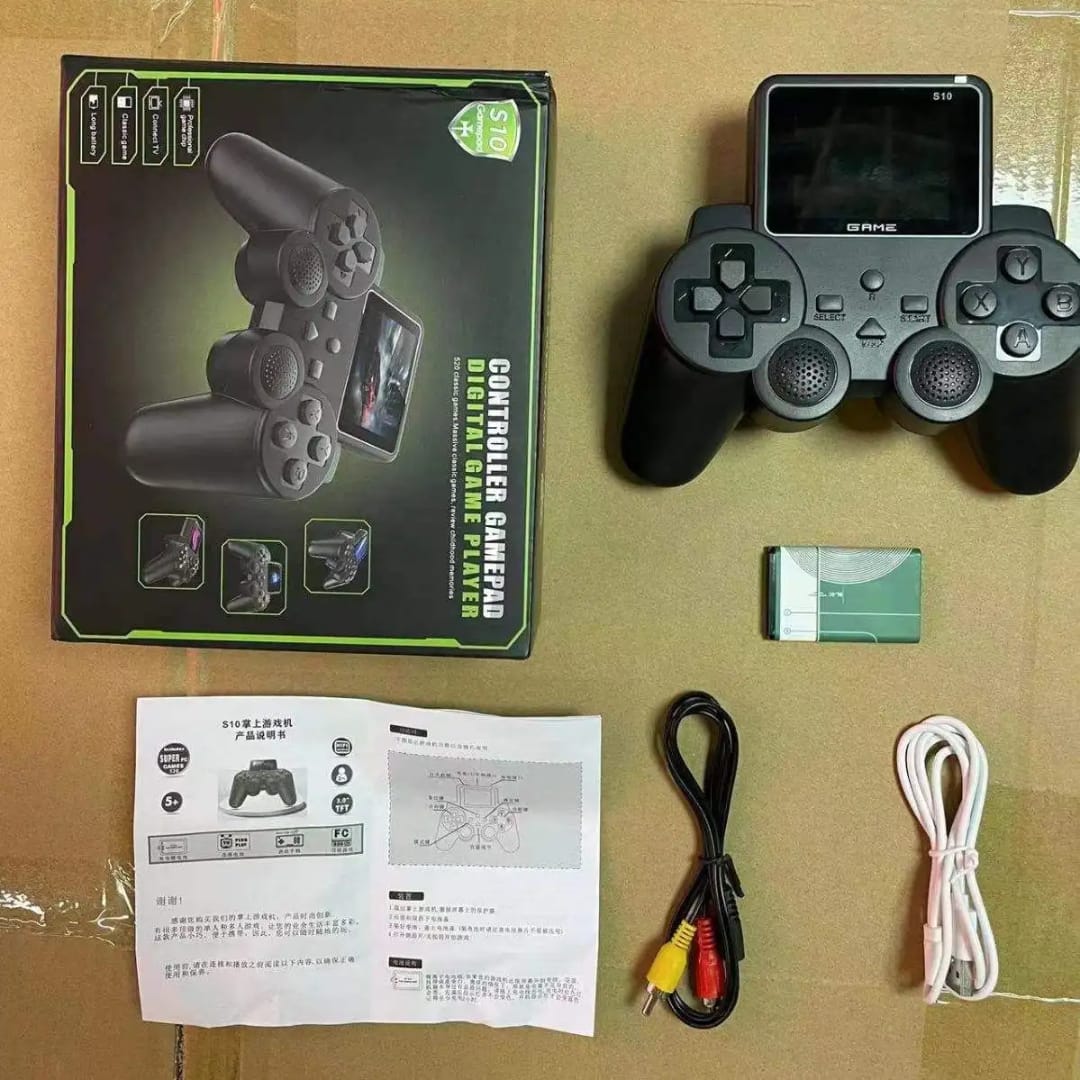 S10 Digital Game Controller with Built-in Screen, Classic Gaming Gamepad