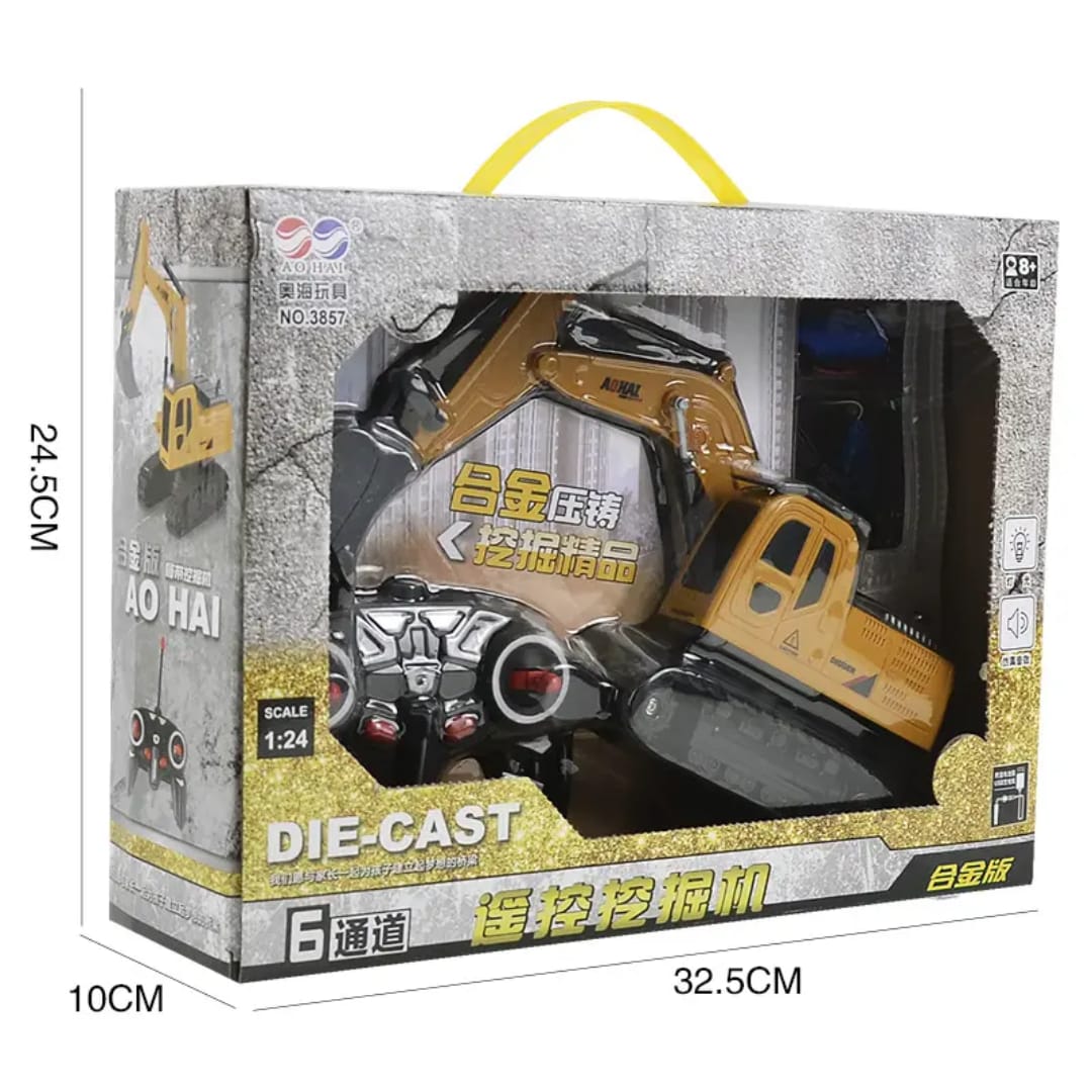 Remote Control Excavator RC Diggers for Boys Girls, 9 Channel Fully Functional Excavator Toy