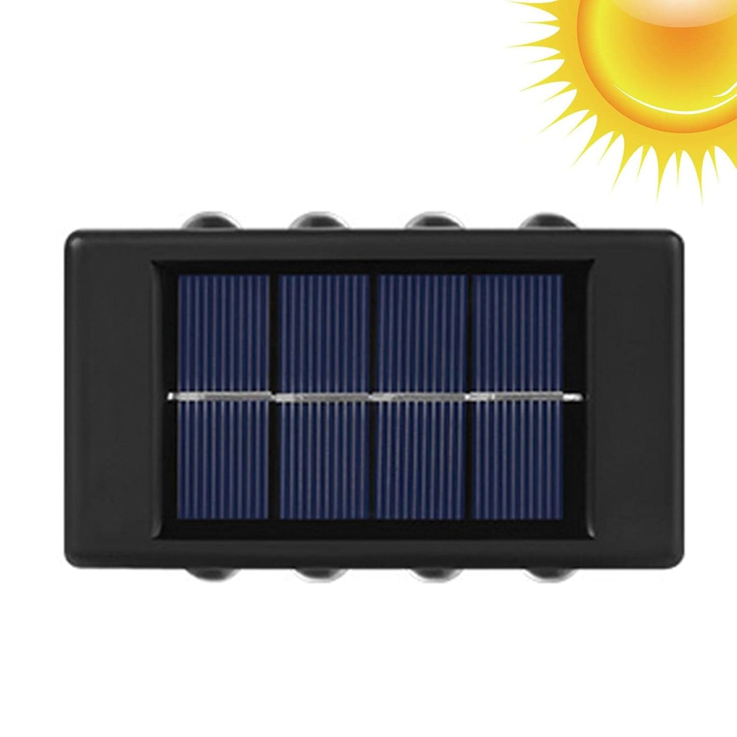 8 Led (Pack of 2) Solar Outdoor Lighting Wall Mount - Outdoor Wall Lights - Waterproof Solar Lamp, Outdoor Spotlight
