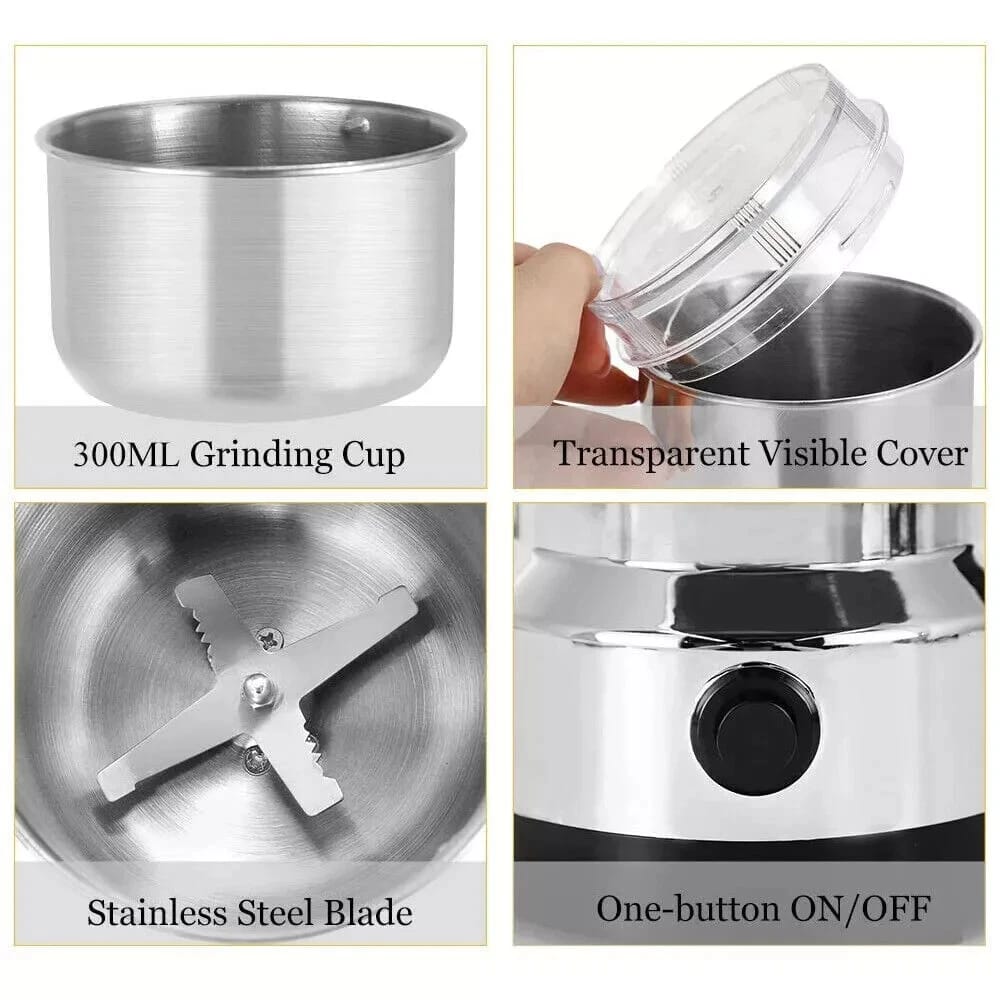 Electric Coffee Bean Grinder Nut Seed Herb Grind Spice Crusher Mill Blender