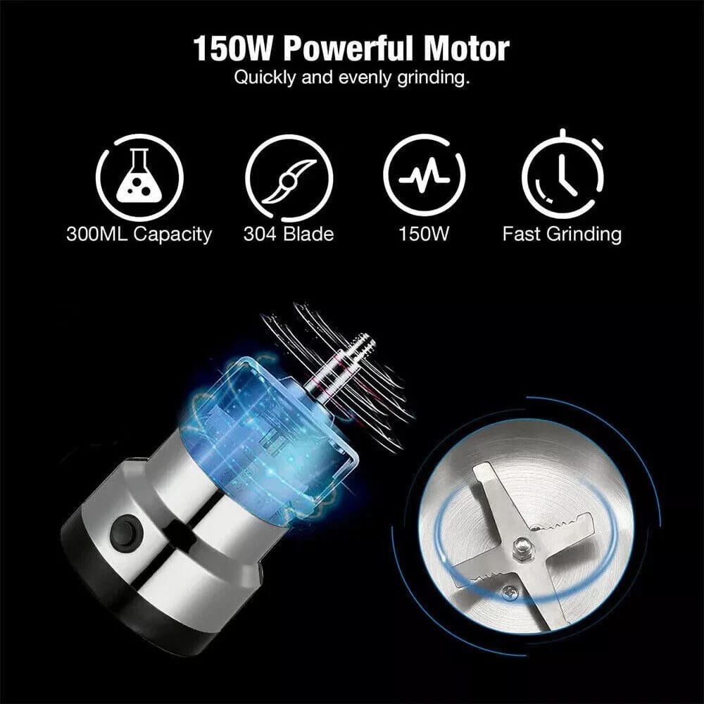 Electric Coffee Bean Grinder Nut Seed Herb Grind Spice Crusher Mill Blender