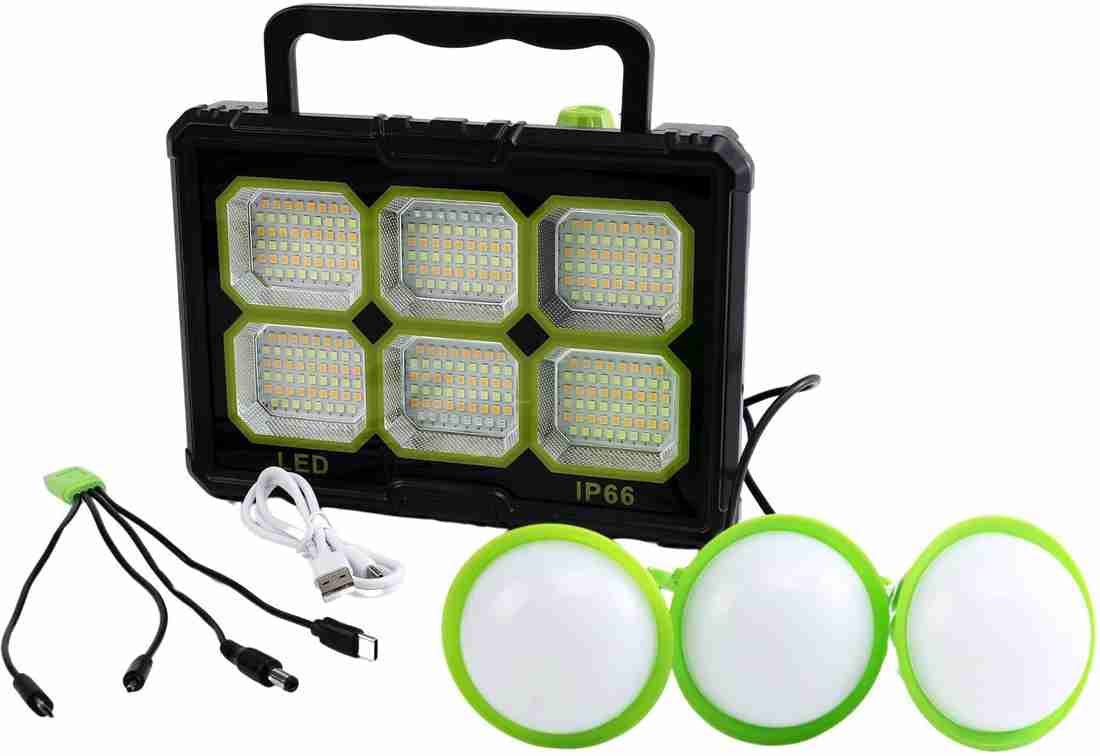 MZ M511 Mini Solar Light Portable Inverter with 3 Bulbs, 6 hrs Torch Emergency Light