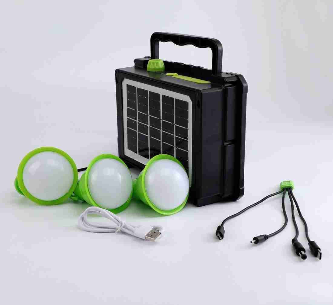 MZ M511 Mini Solar Light Portable Inverter with 3 Bulbs, 6 hrs Torch Emergency Light