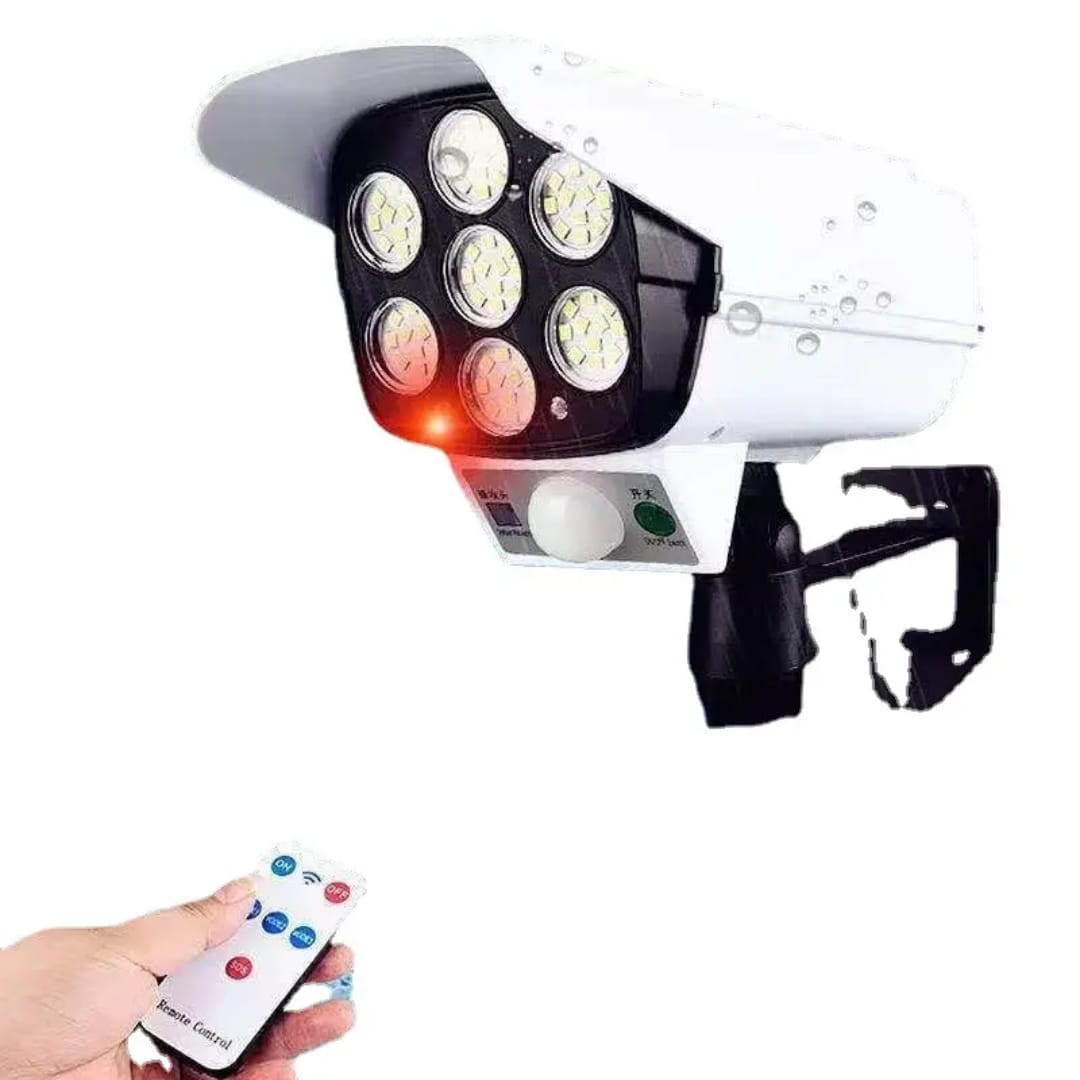 Solar Light Outdoor 77 Led Motion Sensor Security Camera Shaped Wall Lamp,Waterproof, Rotatable