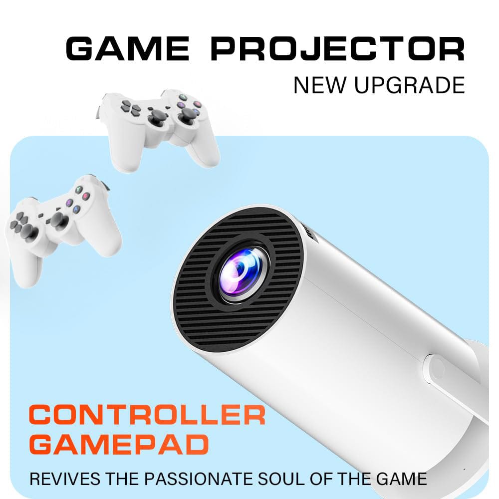 Game Projector 2 in 1 Professional Chip Portable Projector With Wireless Controller Gamepad.