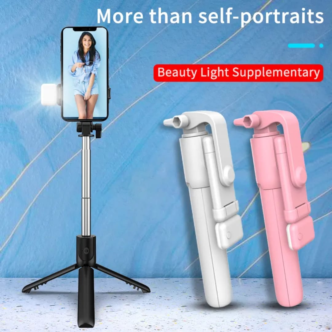 R1s Mobile Phone Bluetooth Selfie Stick Portable Telescopic Stand