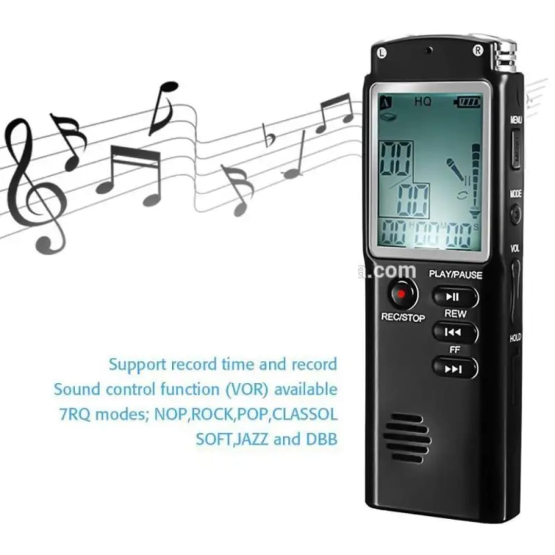 8GB Digital Audio Voice Recorder A Key Lock Screen Telephone Recording Real Time Display MP3 Player
